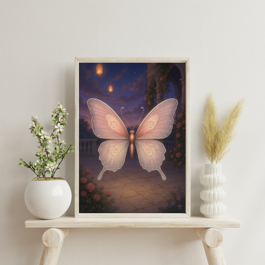 Zodiac Butterflies - Libra Digital Print