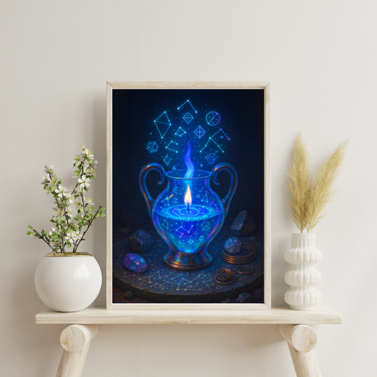 Zodiac Candles - Aquarius Digital Print