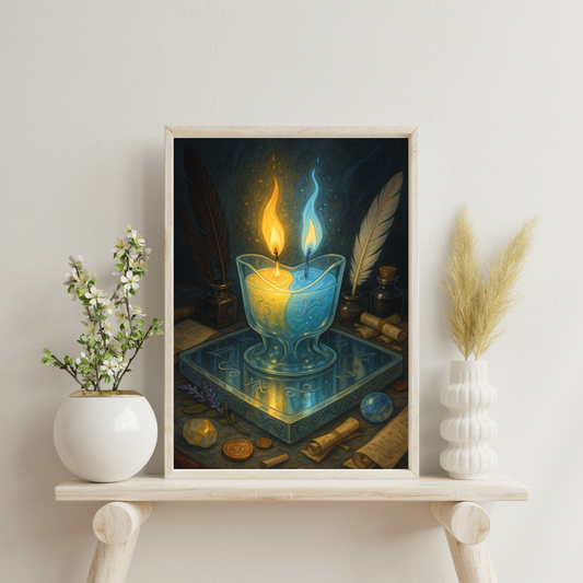 Zodiac Candles - Gemini Digital Print
