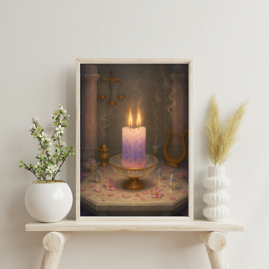 Zodiac Candles - Libra Digital Print