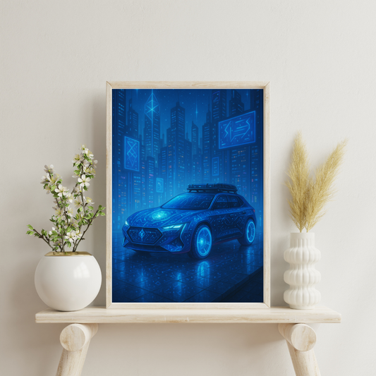 Zodiac Cars - Aquarius Digital Print
