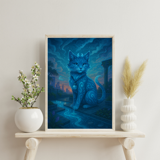 Zodiac Cats - Aquarius Digital Print