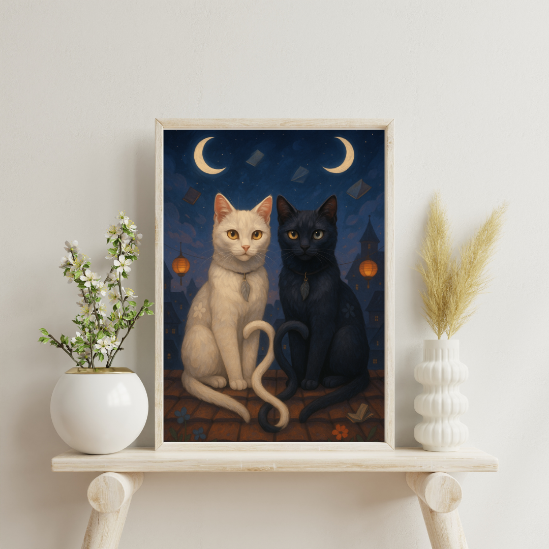 Zodiac Cats - Gemini Digital Print
