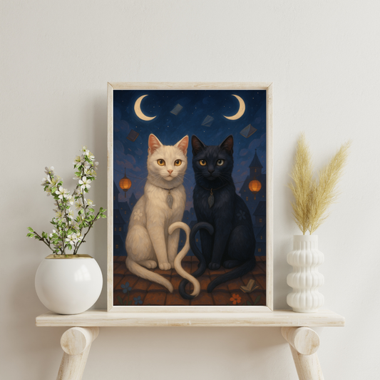 Zodiac Cats - Gemini Digital Print