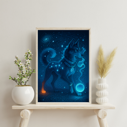 Zodiac Dogs - Aquarius Digital Print