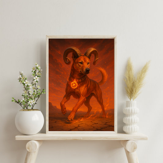 Zodiac Dogs - Aries Digital Print