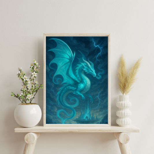 Zodiac Dragons - Aquarius Digital Print