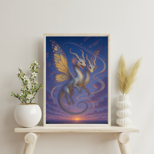 Zodiac Dragons - Gemini Digital Print