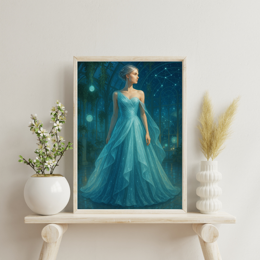 Zodiac Dresses - Aquarius Digital Print