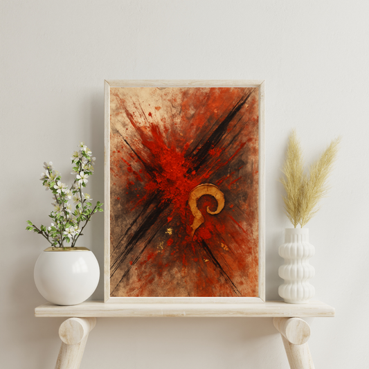 Zodiac Echoes - Aries Digital Print