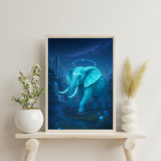 Zodiac Elephants - Aquarius Digital Print
