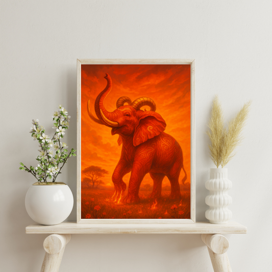 Zodiac Elephants - Aries Digital Print