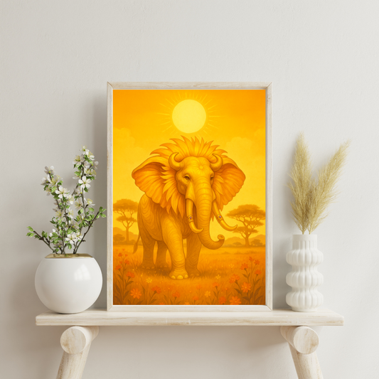Zodiac Elephants - Leo Digital Print