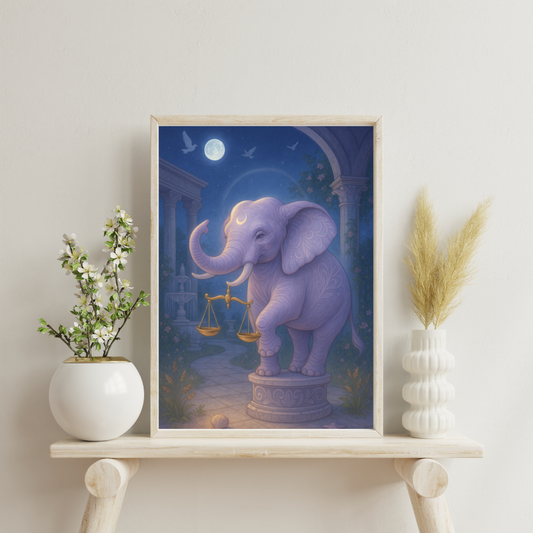 Zodiac Elephants - Libra Digital Print