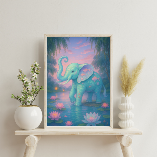 Zodiac Elephants - Pisces Digital Print