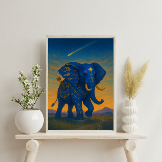 Zodiac Elephants - Sagittarius Digital Print
