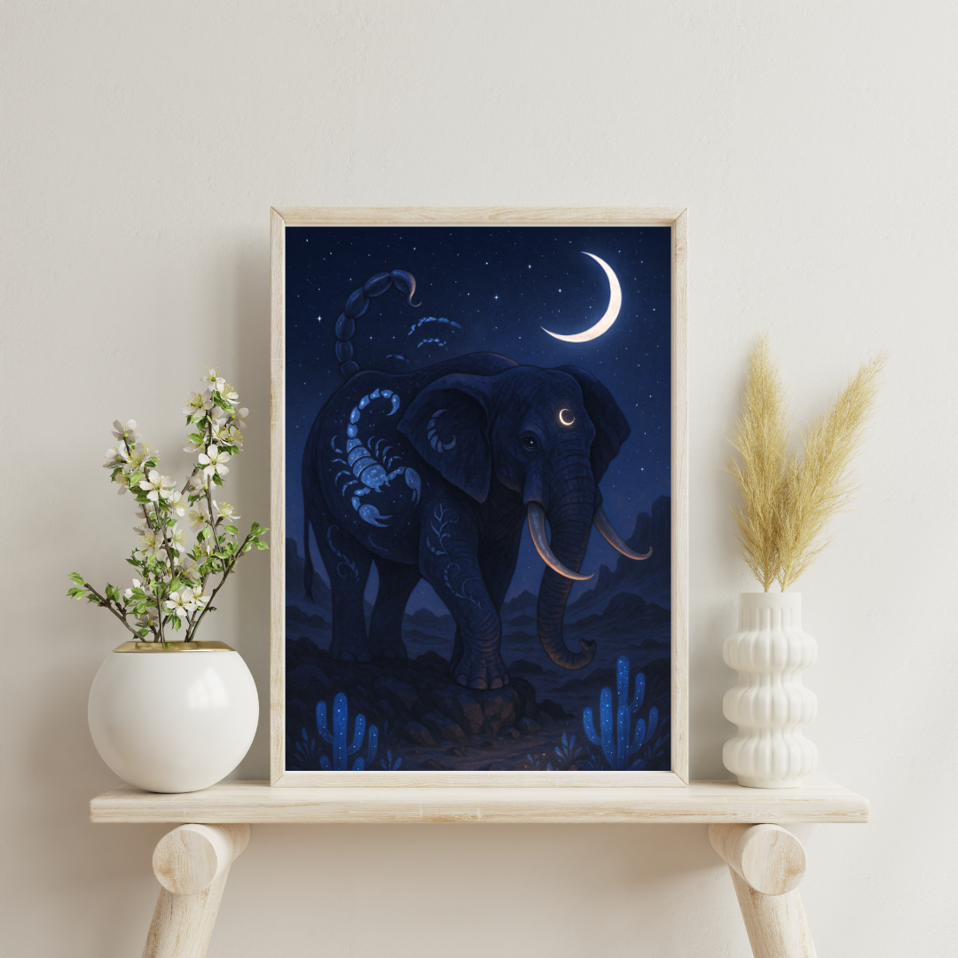 Zodiac Elephants - Scorpio Digital Print
