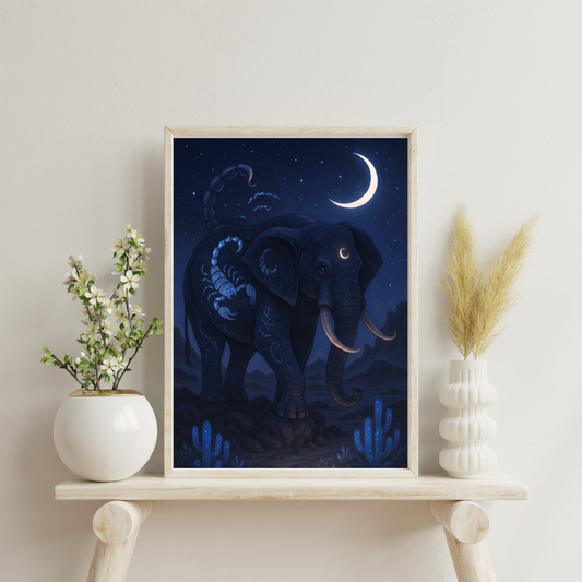 Zodiac Elephants - Scorpio Digital Print