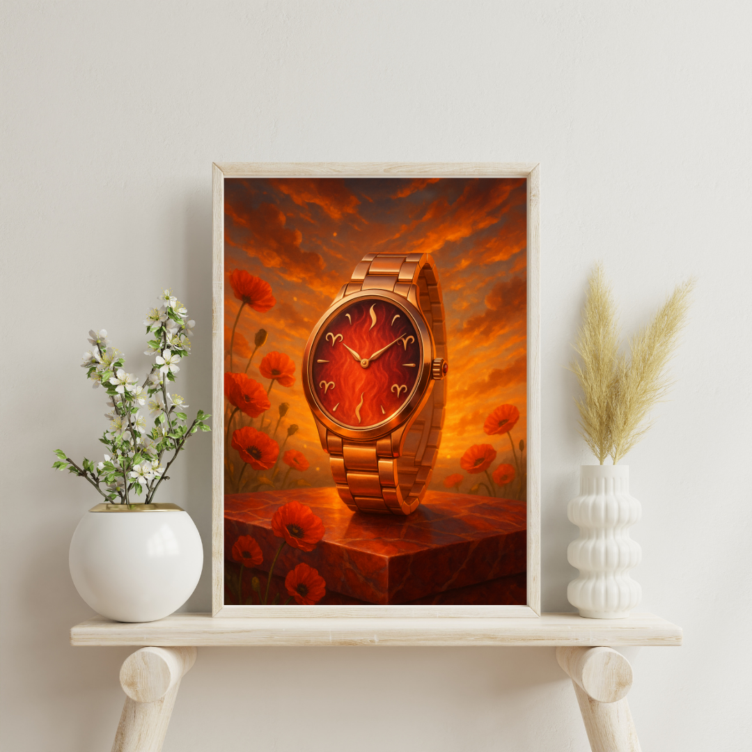 Zodiac Feminine Watches - Aries Digital Print