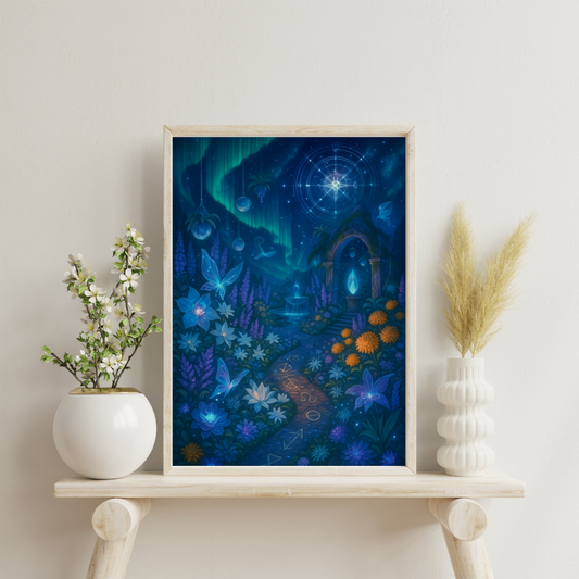 Zodiac Gardens - Aquarius Digital Print