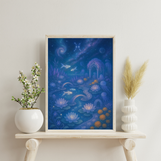 Zodiac Gardens - Pisces Digital Print