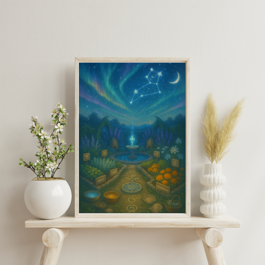 Zodiac Gardens - Virgo Digital Print
