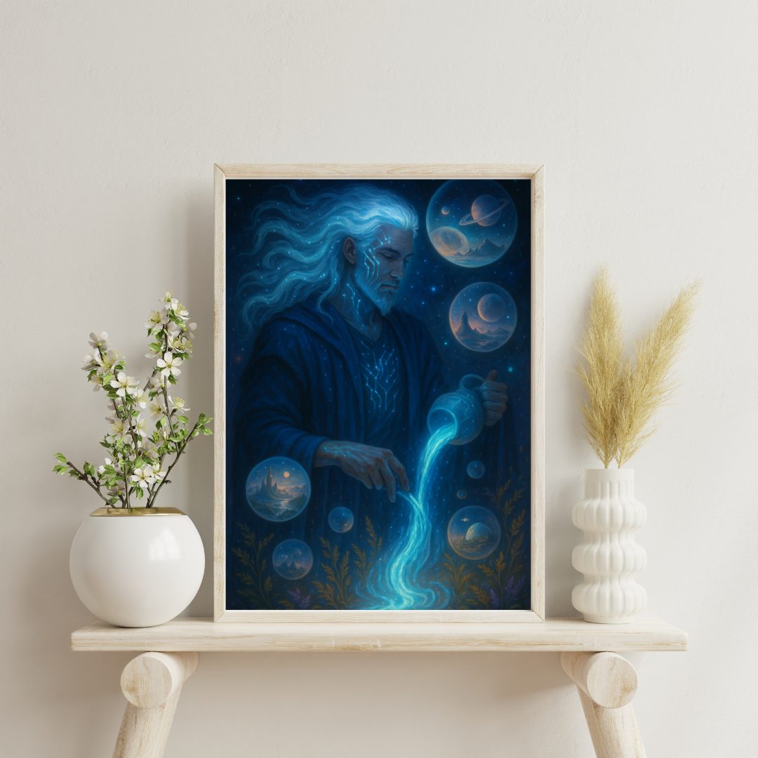 Zodiac Gods - Aquarius Digital Print
