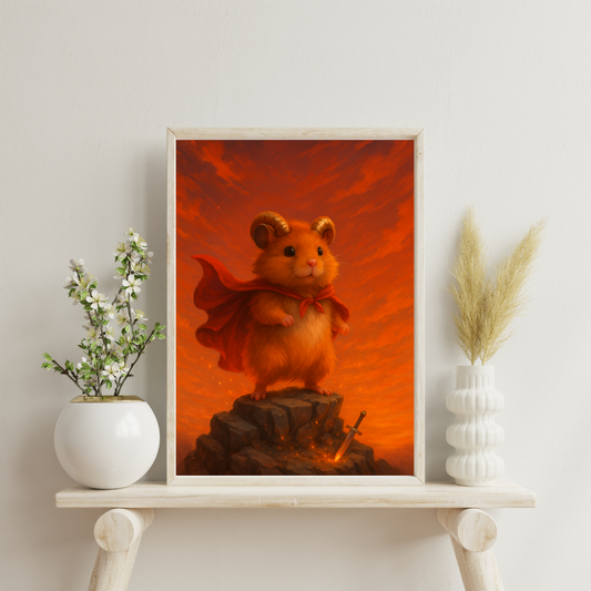 Zodiac Hamsters - Aries Digital Print