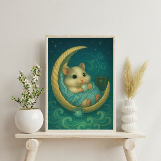 Zodiac Hamsters - Cancer Digital Print