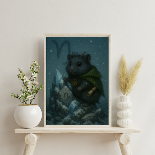 Zodiac Hamsters - Capricorn Digital Print