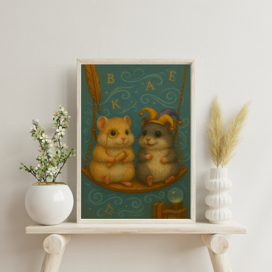Zodiac Hamsters - Gemini Digital Print
