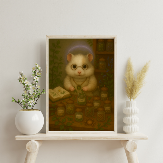 Zodiac Hamsters - Virgo Digital Print