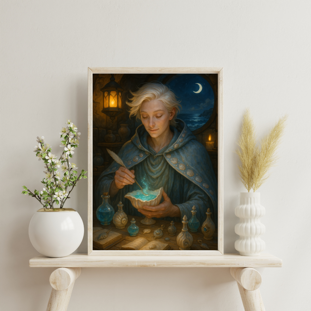 Zodiac Male Alchemists - Cancer Digital Print