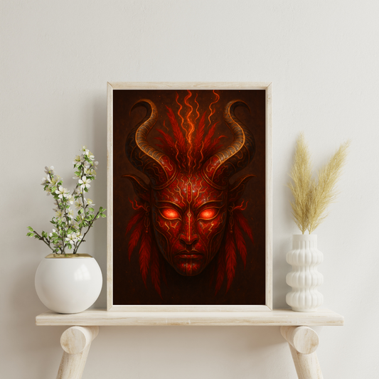 Zodiac Masks - Aries Digital Print