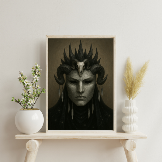 Zodiac Masks - Capricorn Digital Print