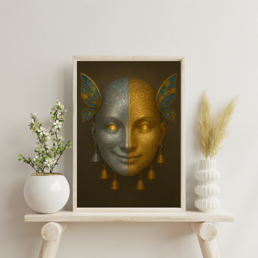 Zodiac Masks - Gemini Digital Print