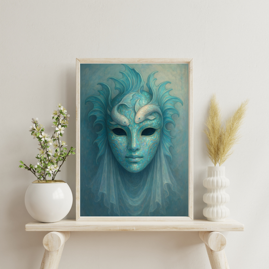 Zodiac Masks - Pisces Digital Print