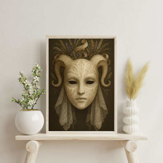 Zodiac Masks - Virgo Digital Print