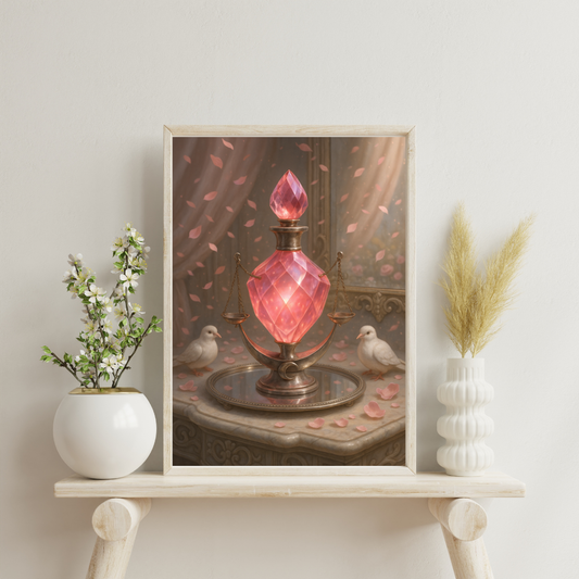 Zodiac Perfume Bottles - Libra Digital Print