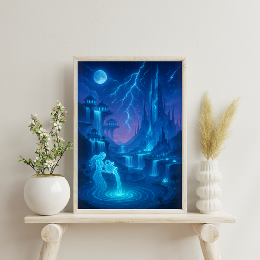 The Zodiac Realms - Aquarius Digital Print