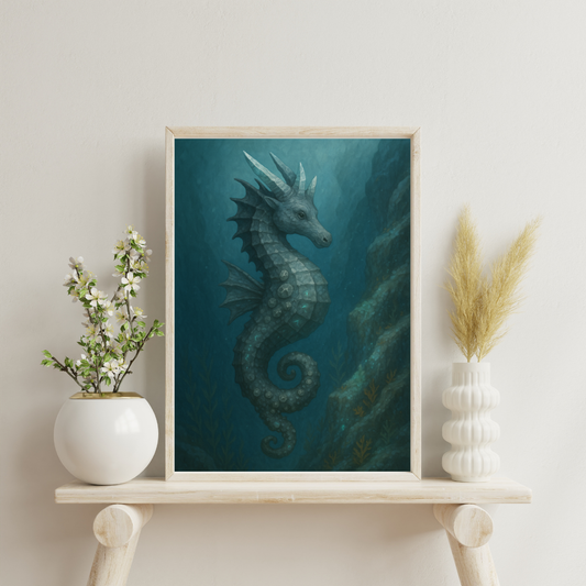 Zodiac Seahorses - Capricorn Digital Print
