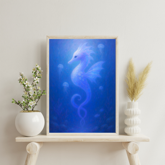 Zodiac Seahorses - Pisces Digital Print