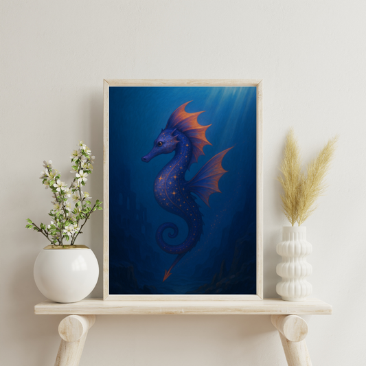 Zodiac Seahorses - Sagittarius Digital Print