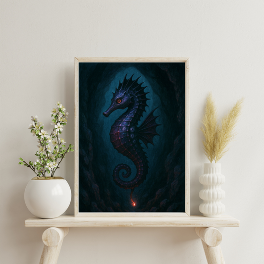 Zodiac Seahorses - Scorpio Digital Print