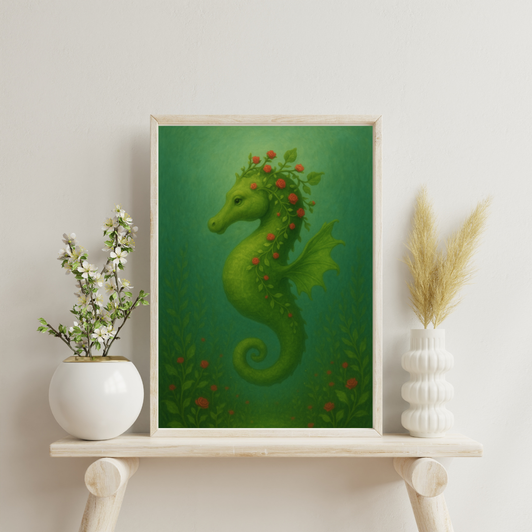 Zodiac Seahorses - Taurus Digital Print