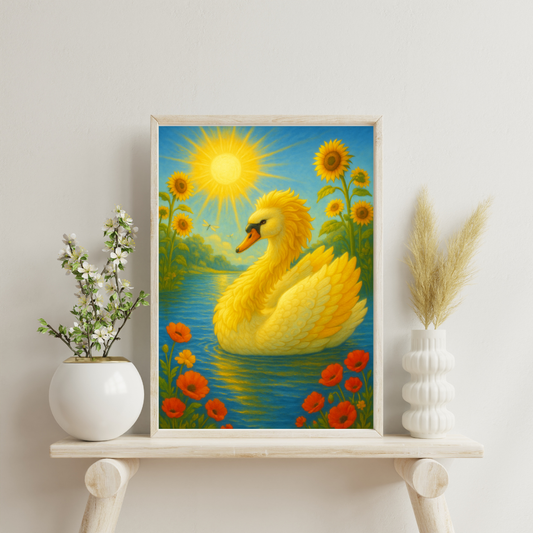 Zodiac Swans - Leo Digital Print