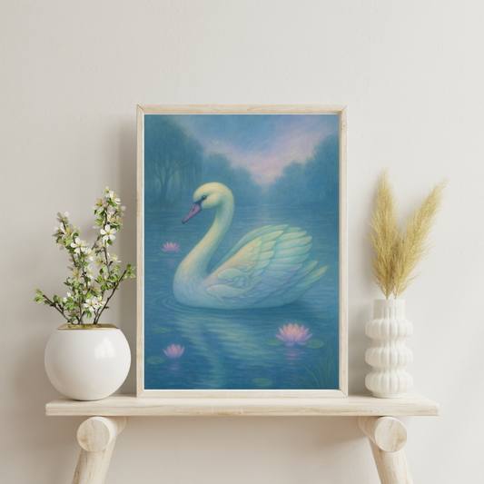 Zodiac Swans - Pisces Digital Print