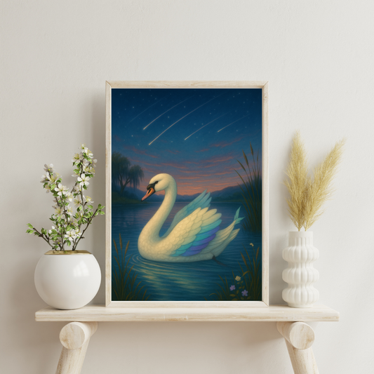 Zodiac Swans - Sagittarius Digital Print