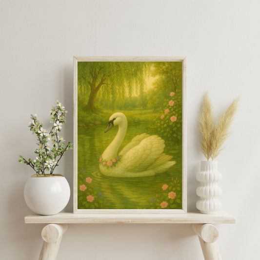 Zodiac Swans - Taurus Digital Print