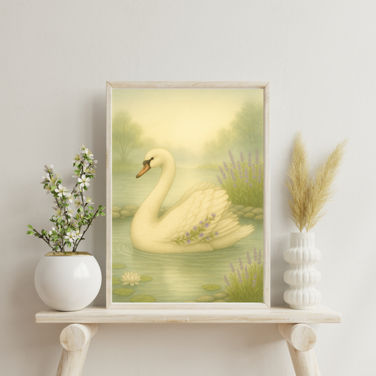 Zodiac Swans - Virgo Digital Print